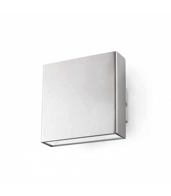LED Outdoor Small Up Down Wall Light Matt Nickel IP44