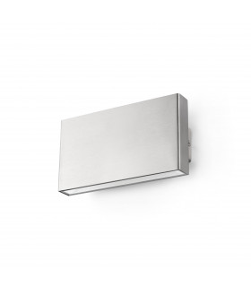 LED Outdoor Large Up Down Wall Light Matt Nickel IP44