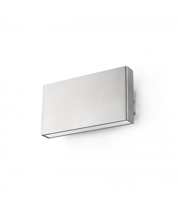 LED Outdoor Large Up Down Wall Light Matt Nickel IP44
