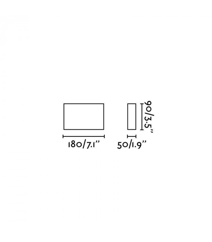 LED Outdoor Large Up Down Wall Light Matt Nickel IP44