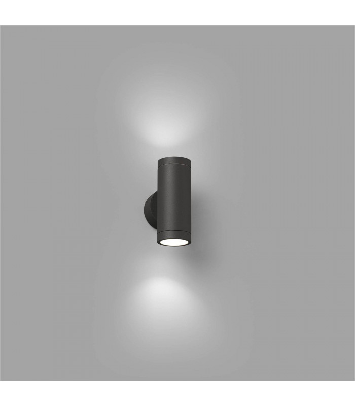 LED Outdoor Up Down Wall Light Dark Grey IP65