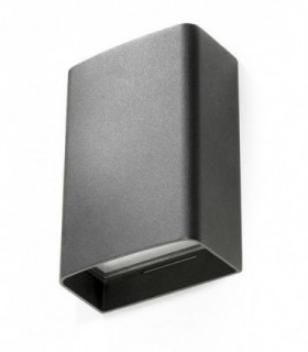 LED 6 Light Outdoor Up Down Wall Light Urban grey IP65