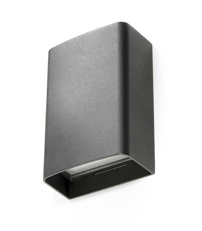 LED 6 Light Outdoor Up Down Wall Light Urban grey IP65