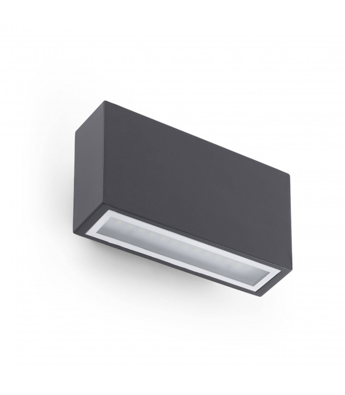 LED Outdoor Up Down Wall Light Dark Grey IP44