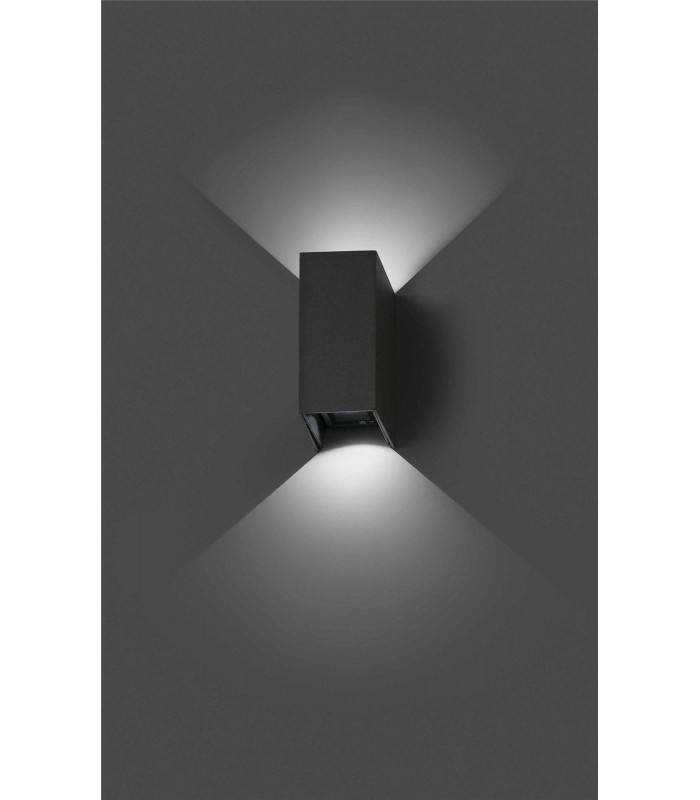 LED Outdoor Up Down Wall Light Dark Grey IP54