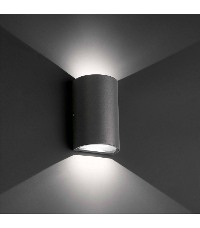 LED Outdoor Up Down Wall Light Dark Grey IP54