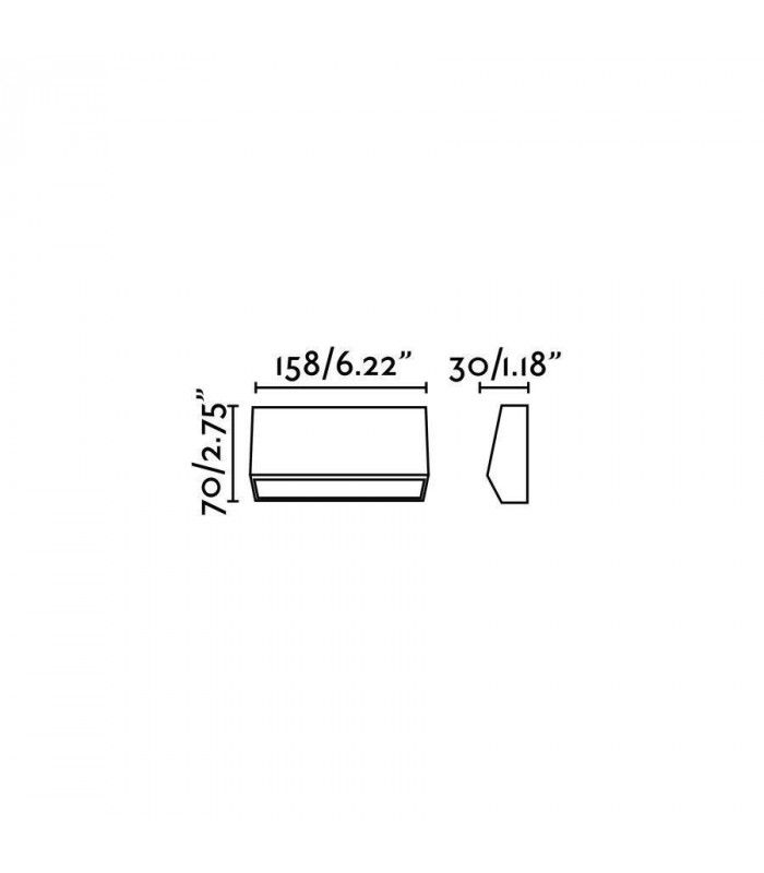 LED Outdoor Medium Wall Light Dark Grey IP65