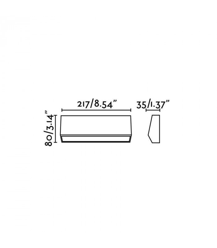 LED Outdoor Large Wall Light Dark Grey IP65