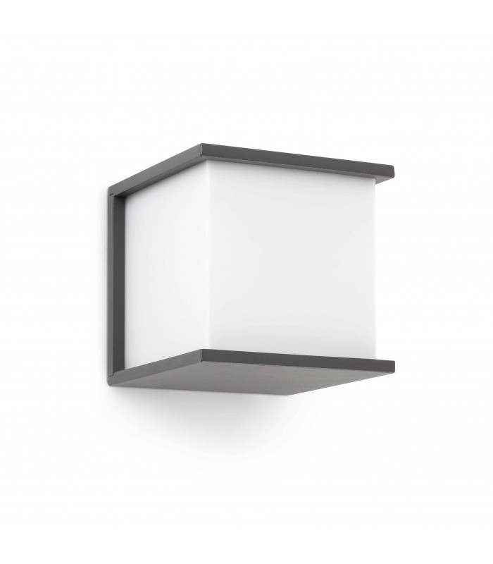 1 Light Outdoor Wall Light Dark Grey IP44, E27
