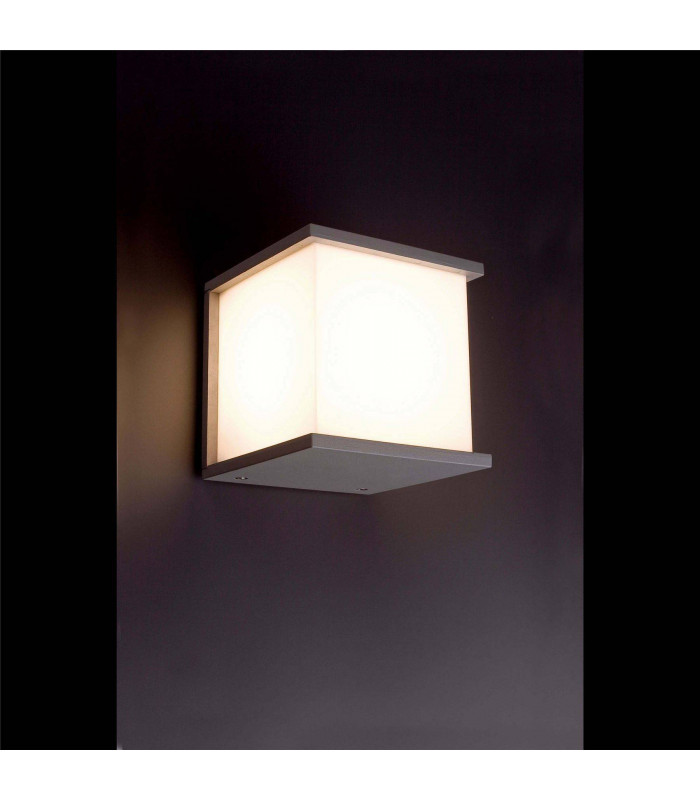 1 Light Outdoor Wall Light Dark Grey IP44, E27