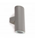 2 Light Outdoor Up Down Wall Light Grey IP44, GU10