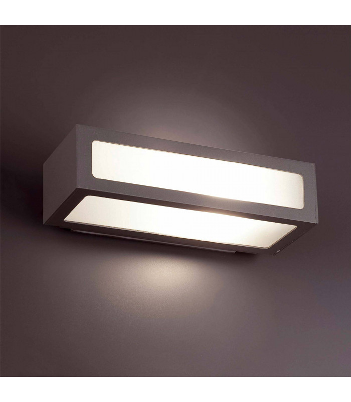 1 Light Outdoor Wall Light Dark Grey IP54, E27