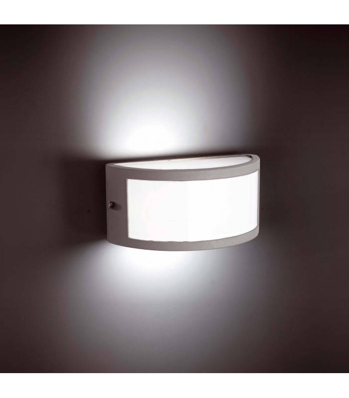 1 Light Outdoor Wall Light Grey IP54, E27