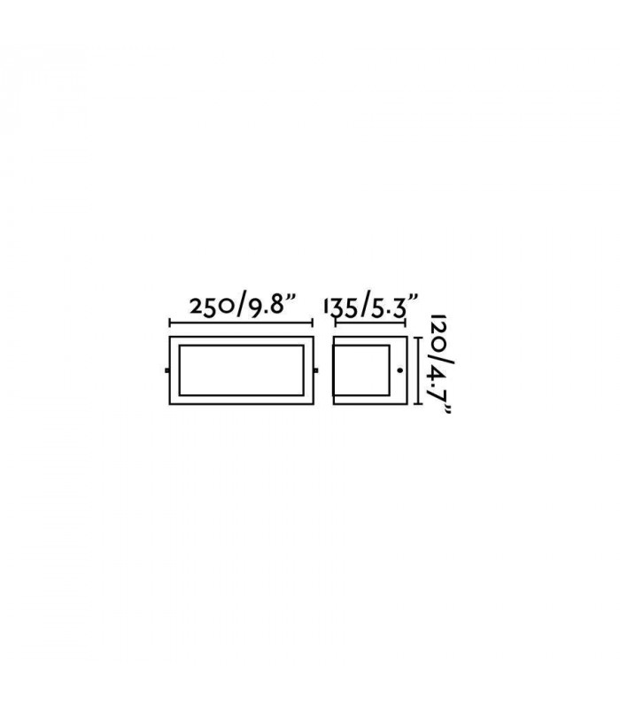 1 Light Outdoor Wall Light Grey IP54, E27