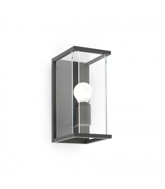 1 Light Outdoor Wall Lantern Dark Grey IP54, E27