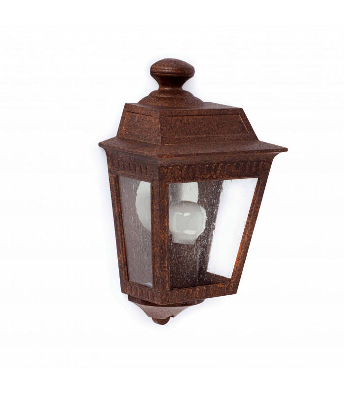 1 Light Outdoor Wall Lantern Rust Brown IP44, E27