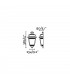 1 Light Outdoor Wall Lantern Rust Brown IP44, E27