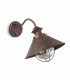 1 Light Outdoor Dome Wall Light Rust Brown, E27