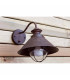 1 Light Outdoor Dome Wall Light Rust Brown, E27