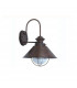 1 Light Outdoor Large Dome Wall Light Rust Brown, E27