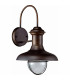 1 Light Outdoor Small Dome Wall Light Rust Brown, E27