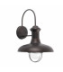 1 Light Outdoor Large Dome Wall Light Rust Brown, E27