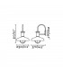 1 Light Outdoor Large Dome Wall Light Rust Brown, E27