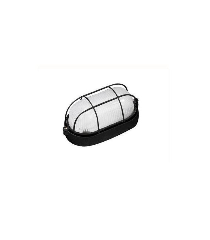 1 Light Outdoor Bulkheads Black IP44, E27