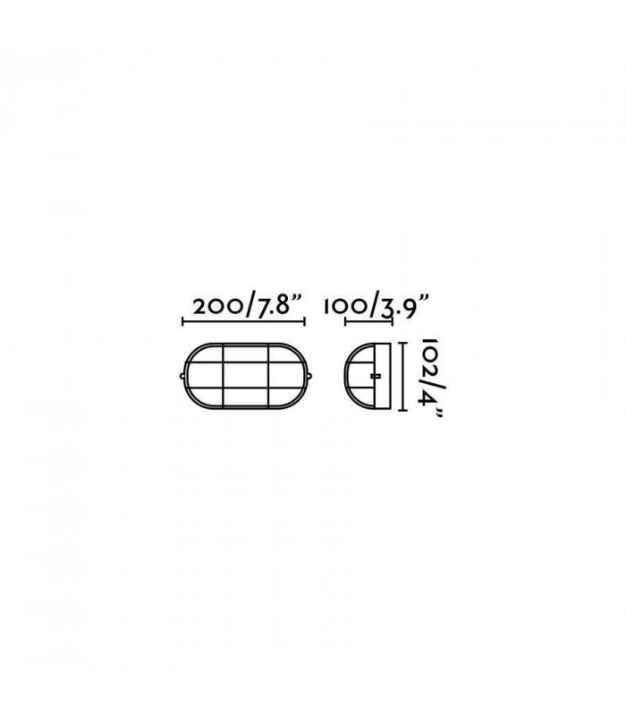 1 Light Outdoor Bulkheads Black IP44, E27