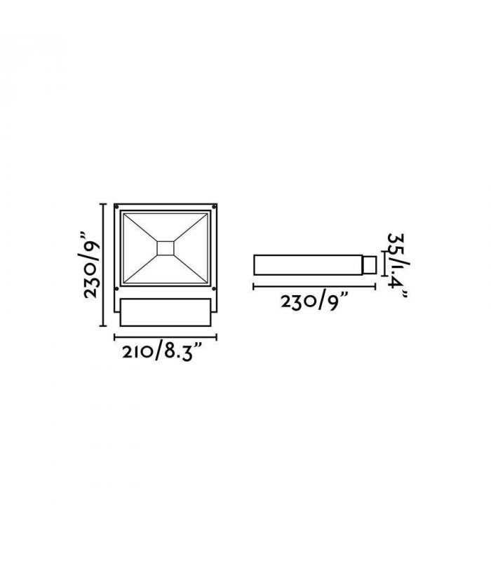 LED Outdoor Wall Spotlight Dark Grey IP65