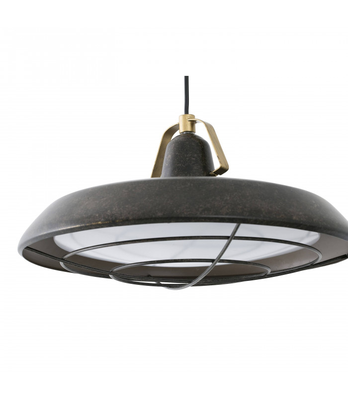 LED 1 Light Outdoor Dome Ceiling Pendant Light Old Brown IP44