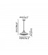 LED 1 Light Outdoor Dome Ceiling Pendant Light Old Brown IP44