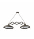 LED 2 Light Double Adjustable Outdoor Ceiling Pendant Bar Light Old Brown IP44