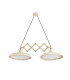 LED 2 Light Double Adjustable Outdoor Dome Ceiling Pendant Light Off-White IP44