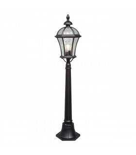 1 Light Outdoor Bollard Lantern Black, E27