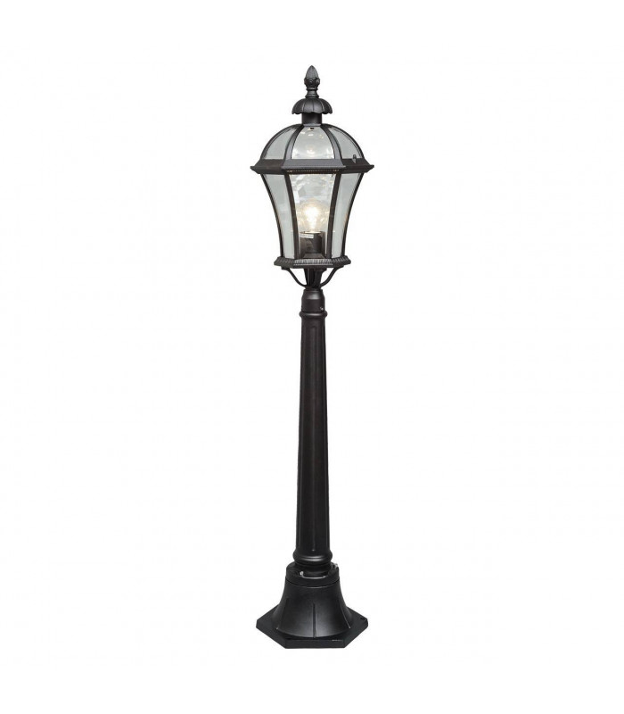 1 Light Outdoor Bollard Lantern Black, E27