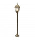 1 Light Outdoor Bollard Lantern Black, Gold with Clear Glass IP44, E27