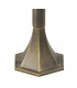 1 Light Outdoor Bollard Lantern Black, Gold with Clear Glass IP44, E27