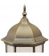 1 Light Outdoor Bollard Lantern Black, Gold with Clear Glass IP44, E27