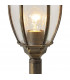 1 Light Outdoor Bollard Lantern Black, Gold with Clear Glass IP44, E27
