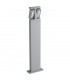 LED 2 Light Outdoor Bollard Light White with Glass Diffuser IP65