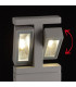 LED 2 Light Outdoor Bollard Light White with Glass Diffuser IP65