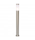 1 Light Outdoor Bollard Light White, Matt Chrome IP44, E27