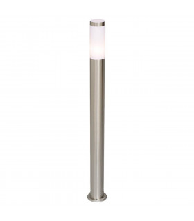 1 Light Outdoor Bollard Light White, Matt Chrome IP44, E27