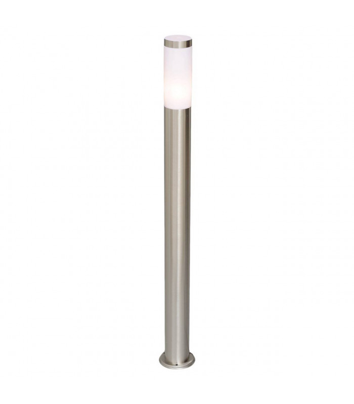 1 Light Outdoor Bollard Light White, Matt Chrome IP44, E27