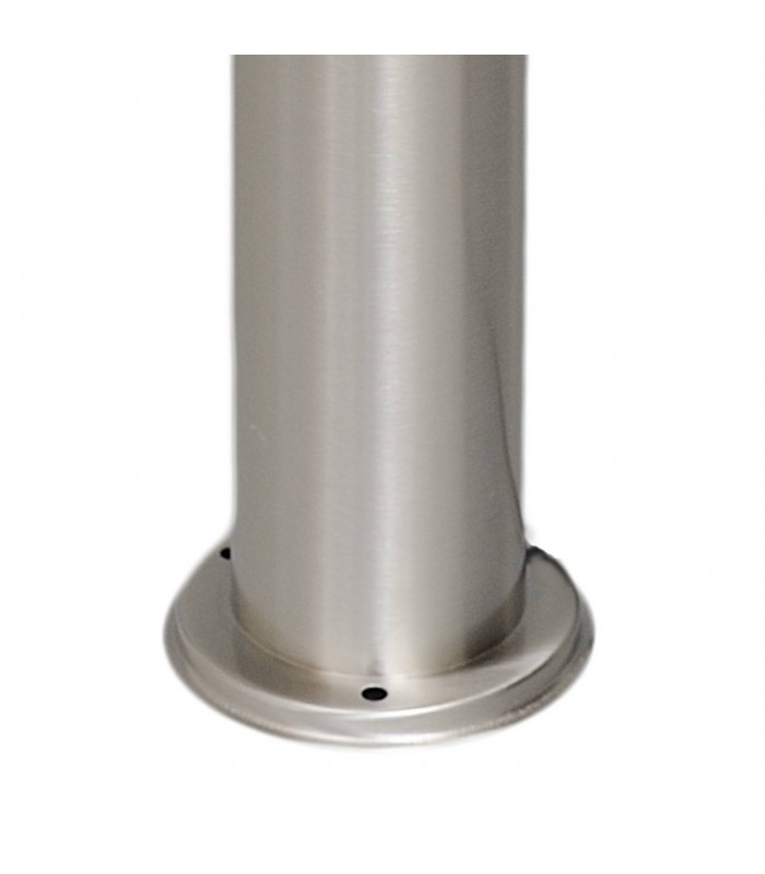 1 Light Outdoor Bollard Light White, Matt Chrome IP44, E27