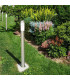 1 Light Outdoor Bollard Light White, Matt Chrome IP44, E27