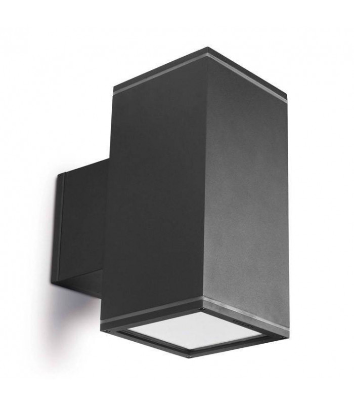 1 Light Outdoor Up Down Wall Light Urban grey IP65
