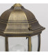 1 Light Outdoor Pedestal Lantern Black, Gold with Clear Glass IP44, E27