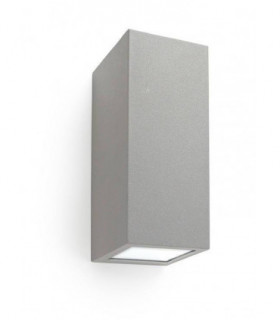 2 Light Outdoor Up Down Wall Light Grey IP44, GU10